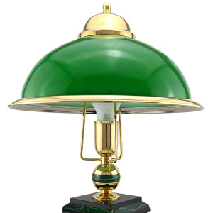 Table lamp made of malachite "Retro" green