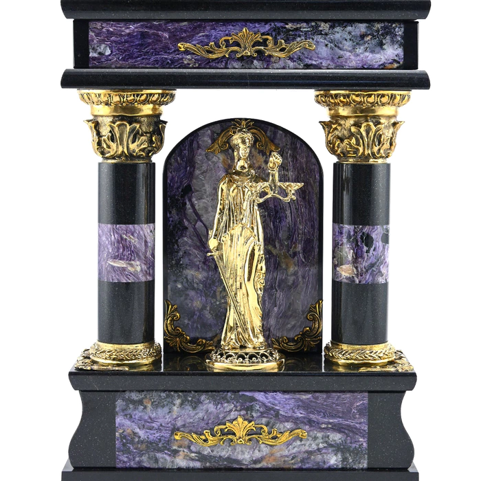 Fireplace clock "Temple of Themis" (charoit)