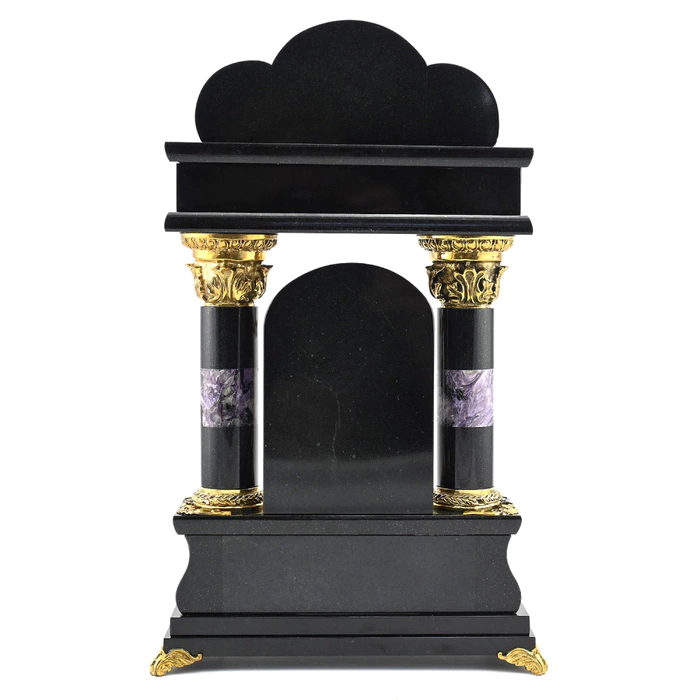 Fireplace clock "Temple of Themis" (charoit)