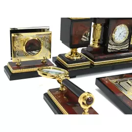 Настольный набор из яшмы "Орел"