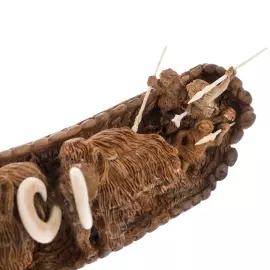 Композиция из бивня мамонта "Охота на мамонтов и шерстистого носорога"