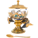 Caviar bowl "Underwater world" Zlatoust