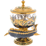 Caviar bowl "Underwater world" Zlatoust