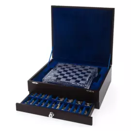 Шахматы из хрусталя и серебра "Ледовое побоище"