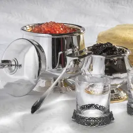 Икорница из набора "Классический" с золоченым вкладышем, 0,1 л Икорница из набора "Классический" с золоченым вкладышем, 0,1 л