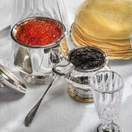 Икорница из набора "Классический" с золоченым вкладышем, 0,1 л Икорница из набора "Классический" с золоченым вкладышем, 0,1 л