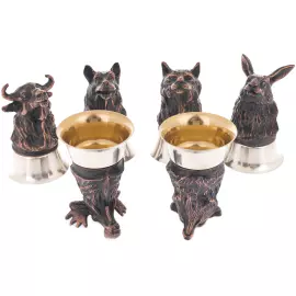 Набор для водки "На охоте" на 6 персон