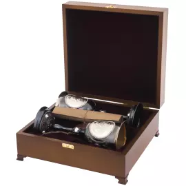 Набор бокалов "Императорский" с посеребрением, на 2 персоны