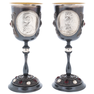A set of glasses "Imperial" with silver plating