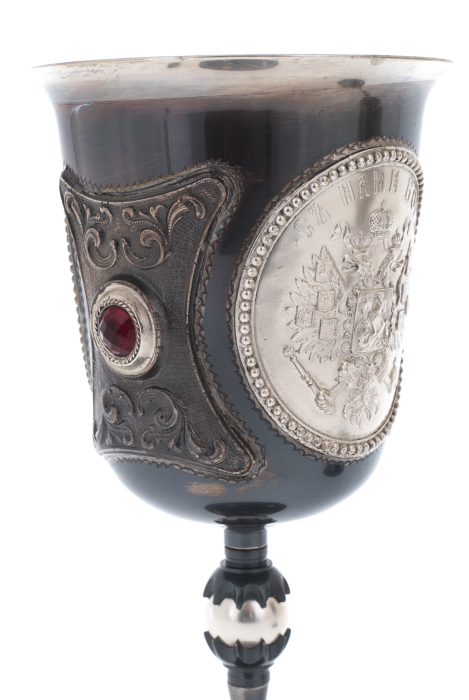 A set of glasses "Imperial" with silver plating