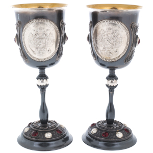A set of glasses "Imperial" with silver plating