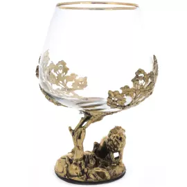 Набор бокалов для коньяка "Царь Лев и Львица"