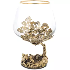 Набор бокалов для коньяка "Царь Лев и Львица"