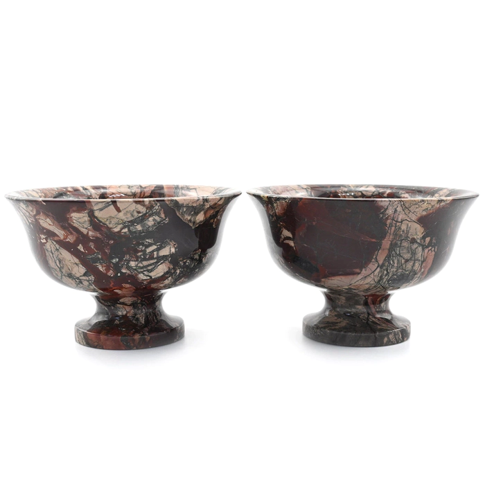 A pair of bowls made of jasper "Grana"