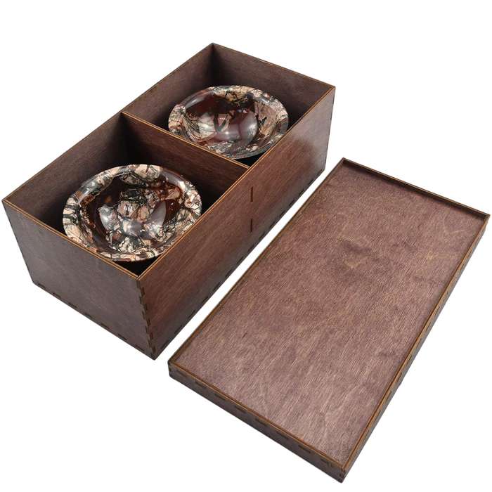 A pair of bowls made of jasper "Grana"