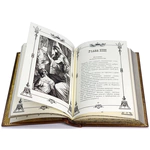 Leather-bound gift book "The Parables of King Solomon" in a box