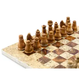 Шахматы из ракушечника и оникса "Классика" малые Шахматы из ракушечника и оникса "Классика" малые
