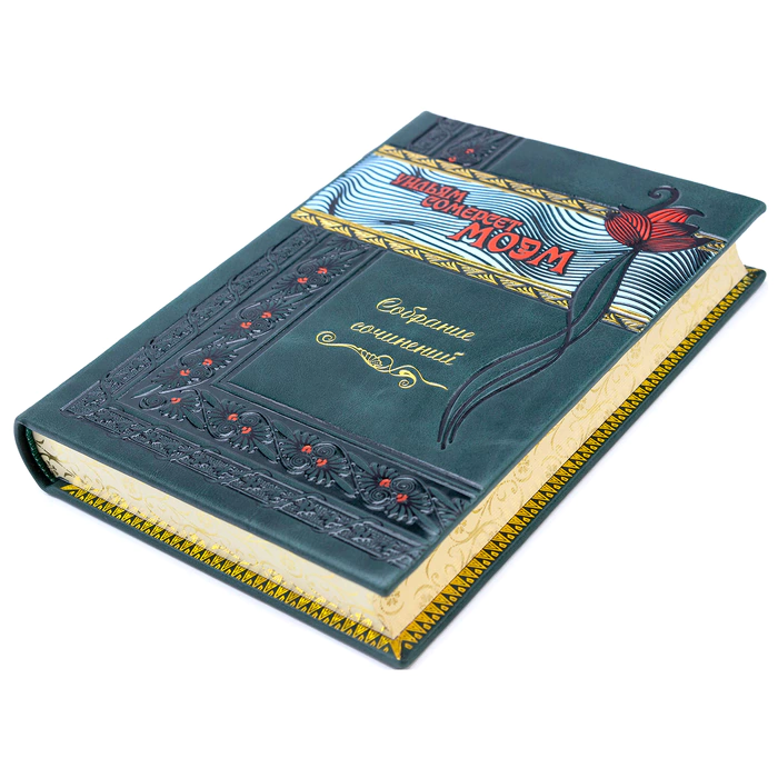 The collected works in a leather cover "Maugham" by William Somerset in 9 volumes