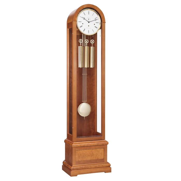 Hermle grandfather clock, cherry