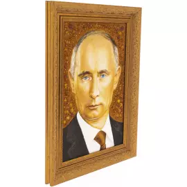 Картина из янтаря "Портрет Путина"