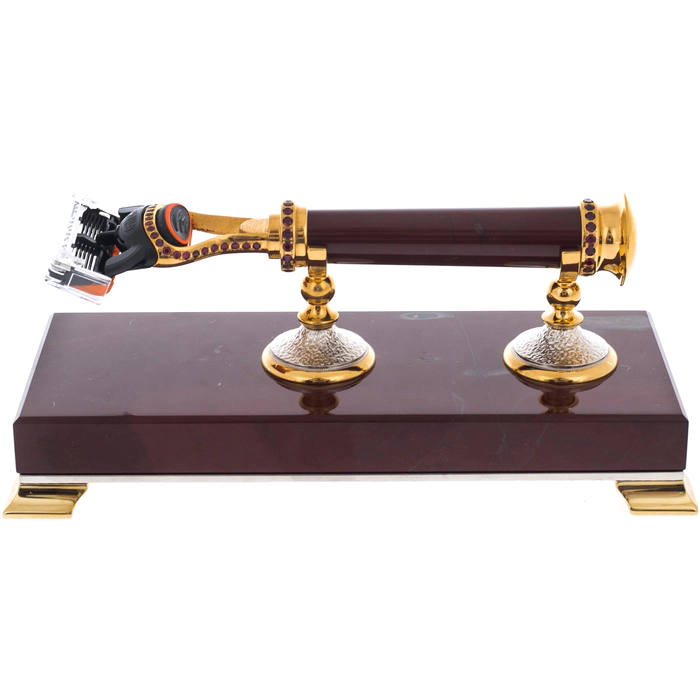 Shaving set made of jasper, Zlatoust