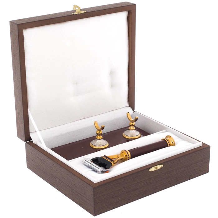 Shaving set made of jasper, Zlatoust
