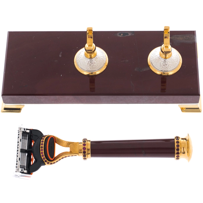 Shaving set made of jasper, Zlatoust