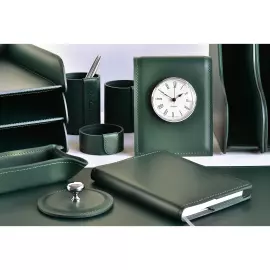 Настольный набор "Business Cuoietto" зеленый, 6 предметов