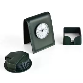 Настольный набор "Business Cuoietto" зеленый, 6 предметов