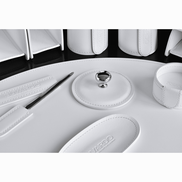 Table set "Business Cuoietto" white, 6 pieces