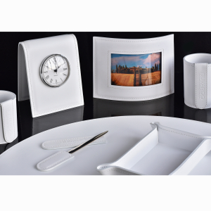 Table set "Business Cuoietto" white, 6 pieces
