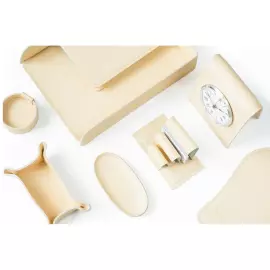 Настольный набор "Business Cuoietto" слоновая кость, 6 предметов