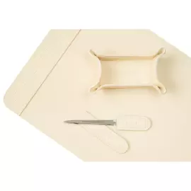 Настольный набор "Business Cuoietto" Treccia/слоновая кость, 6 предметов