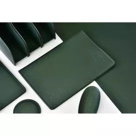 Настольный набор "Business Cuoietto" зеленый, 6 предметов