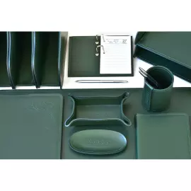 Настольный набор "Business Cuoietto" зеленый, 7 предметов