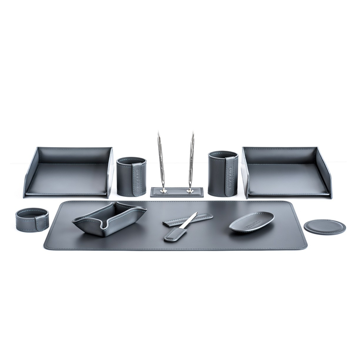 Настольный набор "Business Cuoietto" графит, 11 предметов