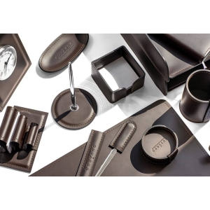 Table set "Business Cuoietto" chocolate, 6 items