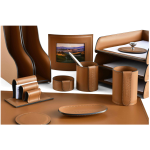 Настольный набор "Business Cuoietto" табак, 7 предметов Настольный набор "Business Cuoietto" табак, 7 предметов