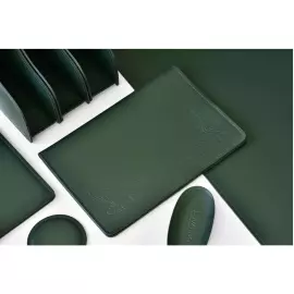 Настольный набор "Business Cuoietto" зеленый, 10 предметов