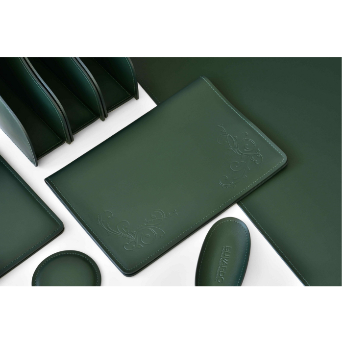 Настольный набор "Business Cuoietto" зеленый, 10 предметов Настольный набор "Business Cuoietto" зеленый, 10 предметов