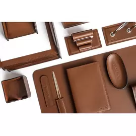 Настольный набор "Business Cuoietto" орех, 9 предметов