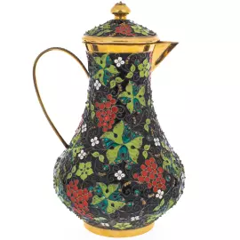 Сервиз кофейный серебряный "Ягодный" на 6 персон