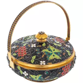 Сервиз кофейный серебряный "Ягодный" на 6 персон