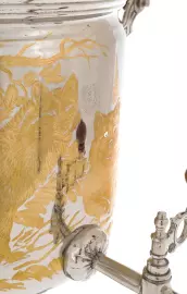 Самовар угольный "Волки" с трубой