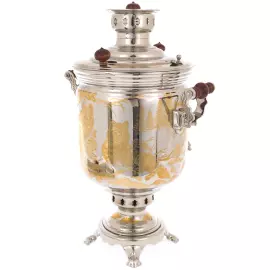 Самовар угольный "Волки" с трубой