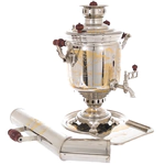 Combined samovar "Lions" with a pipe and a tray