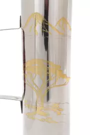 Самовар комбинированный "Львы" с трубой и подносом