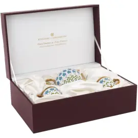 Серебряный чайный набор "Ситец" на 2 персоны Серебряный чайный набор "Ситец" на 2 персоны