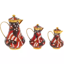 Кофейный сервиз серебряный "Птица" на 6 персон