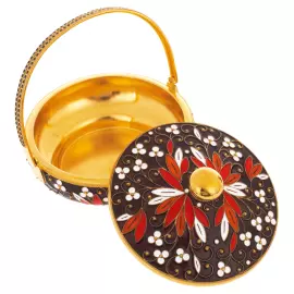 Кофейный сервиз серебряный "Птица" на 6 персон